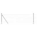 vidaXL Lánckerítés oszlopokkal Ezüst 0,6 x 10 m Acél