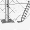 vidaXL Lánckerítés oszlopokkal Ezüst 0.8 x 10 m Acél