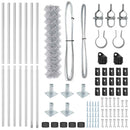 vidaXL Lánckerítés oszlopokkal Ezüst 0.8 x 10 m Acél