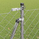 vidaXL Lánckerítés oszlopokkal Ezüst 1.2 x 10 m Acél