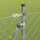 vidaXL Lánckerítés oszlopokkal Ezüst 1.4 x 10 m Acél