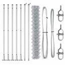 vidaXL Lánckerítés oszlopokkal Ezüst 1.4 x 10 m Acél