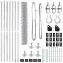 vidaXL Lánckerítés oszlopokkal Ezüst 1.5 x 10 m Acél