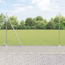 vidaXL Külső Lánc Linkes Kerítés Beton Alapzattal 10 x 1,6 m Ezüst