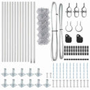 vidaXL Lánckerítés oszlopokkal Ezüst 0,6 x 25 m Acél