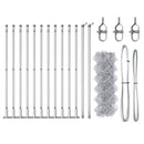 vidaXL Lánckerítés oszlopokkal Ezüst 0,4 x 25 m Acél