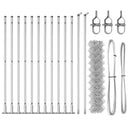 vidaXL Lánckerítés oszlopokkal Ezüst 1.2 x 25 m Acél