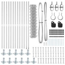 vidaXL Lánckerítés oszlopokkal Ezüst 1.2 x 25 m Acél