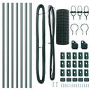 vidaXL Kerítés oszlopokkal Zöld 0.8 x 10 m Acél