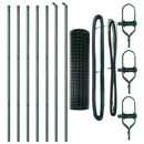 vidaXL Kerítés oszlopokkal Zöld 1.4 x 10 m Acél