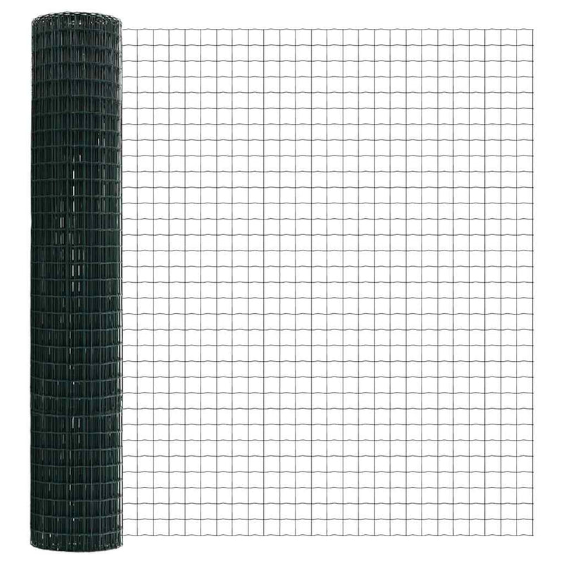 vidaXL Kerítés oszlopokkal Zöld 1.6 x 10 m Acél