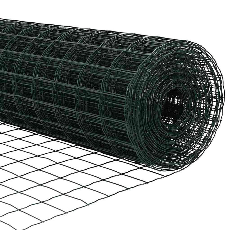 vidaXL Kerítés oszlopokkal Zöld 0,6 x 10 m Acél