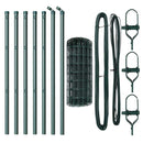 vidaXL Kerítés oszlopokkal Zöld 0,6 x 10 m Acél