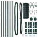 vidaXL Kerítés oszlopokkal Zöld 0,6 x 10 m Acél