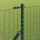 vidaXL Kerítés oszlopokkal Zöld 1.5 x 10 m Acél