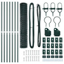 vidaXL Kerítés oszlopokkal Zöld 1.5 x 10 m Acél