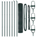 vidaXL Kerítés oszlopokkal Zöld 1.6 x 10 m Acél