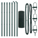 vidaXL Kerítés oszlopokkal Zöld 0,4 x 10 m Acél