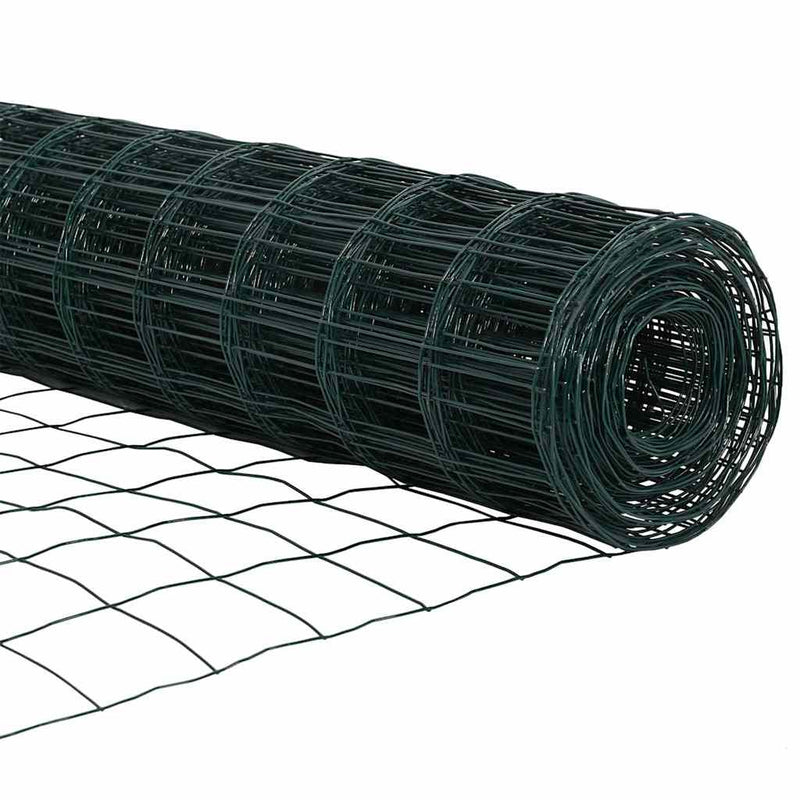 vidaXL Kerítés oszlopokkal Zöld 0.8 x 10 m Acél