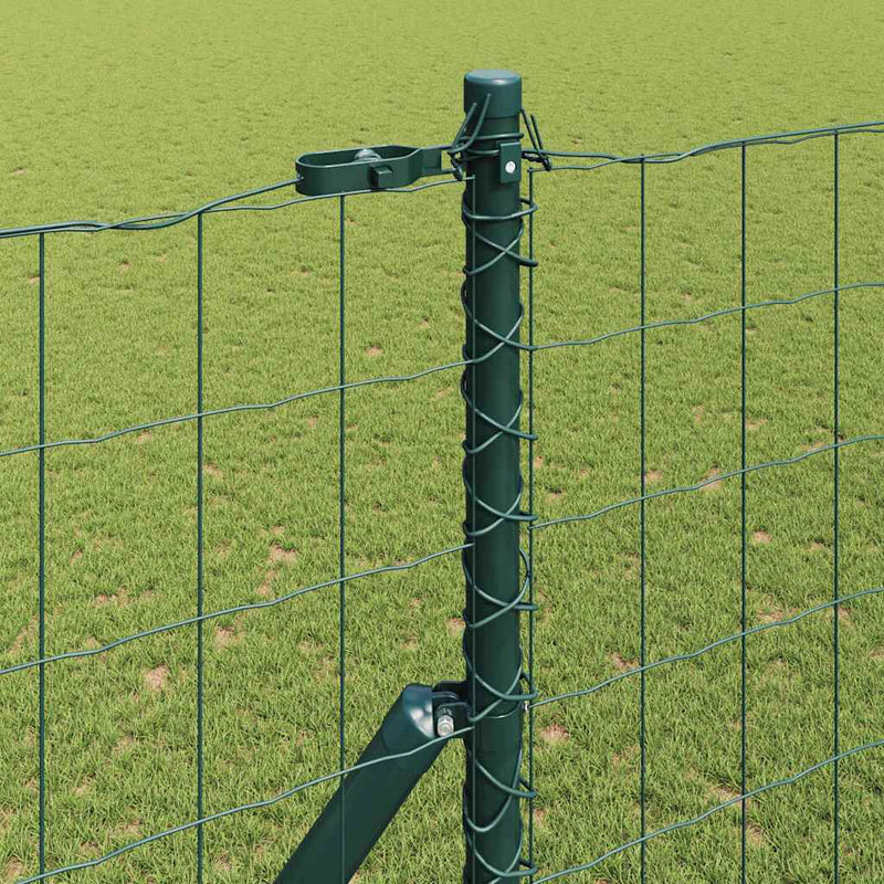 vidaXL Kerítés oszlopokkal Zöld 1.6 x 10 m Acél