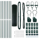 vidaXL Kerítés oszlopokkal Zöld 1 x 10 m Acél