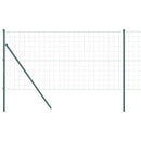 vidaXL Kerítés oszlopokkal Zöld 1.2 x 10 m Acél