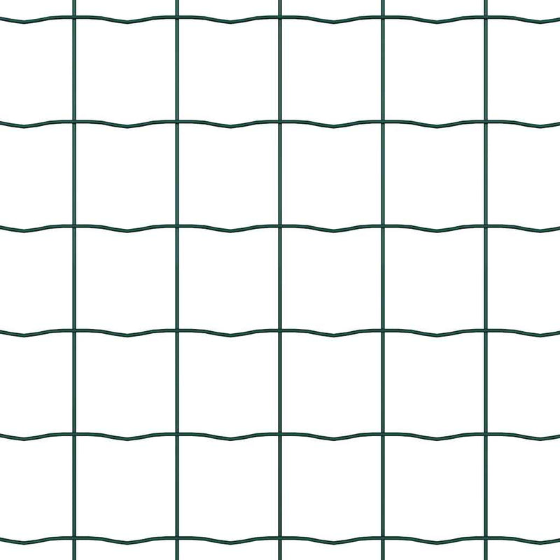 vidaXL Kerítés oszlopokkal Zöld 0,6 x 25 m Acél