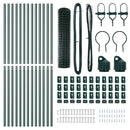 vidaXL Kerítés oszlopokkal Zöld 1 x 25 m Acél