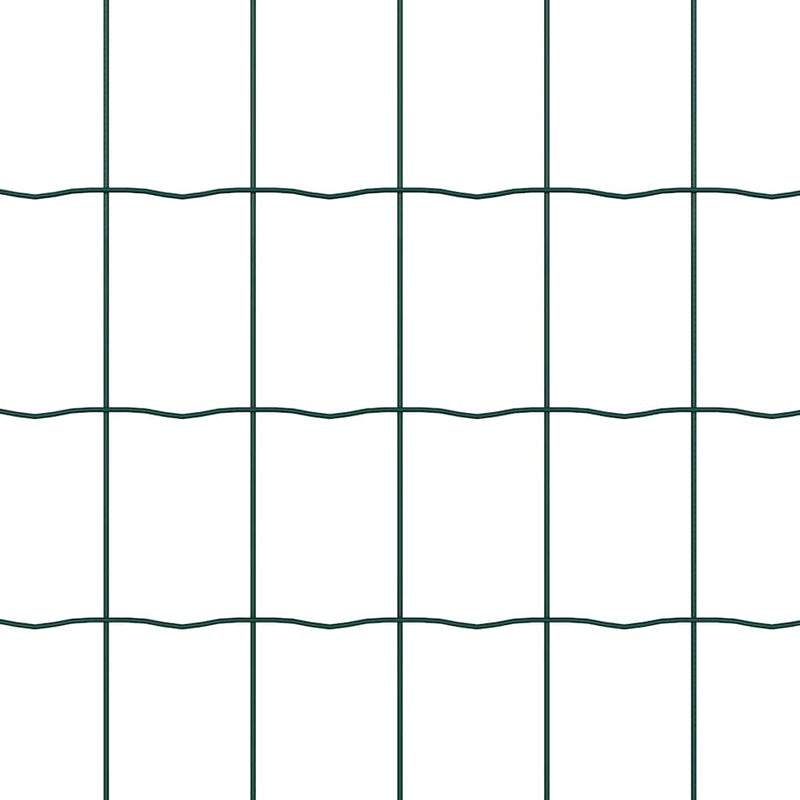 vidaXL Kerítés oszlopokkal Zöld 1.2 x 25 m Acél