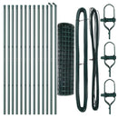 vidaXL Kerítés oszlopokkal Zöld 1.2 x 25 m Acél