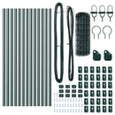 vidaXL Kerítés oszlopokkal Zöld 0.8 x 25 m Acél