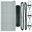 vidaXL Kerítés oszlopokkal Zöld 1.2 x 25 m Acél