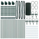 vidaXL Kerítés oszlopokkal Zöld 0.4 x 50 m Acél