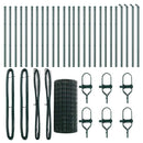 vidaXL Kerítés oszlopokkal Zöld 0.6 x 50 m Acél