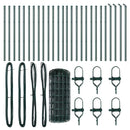 vidaXL Kerítés oszlopokkal Zöld 0.6 x 50 m Acél