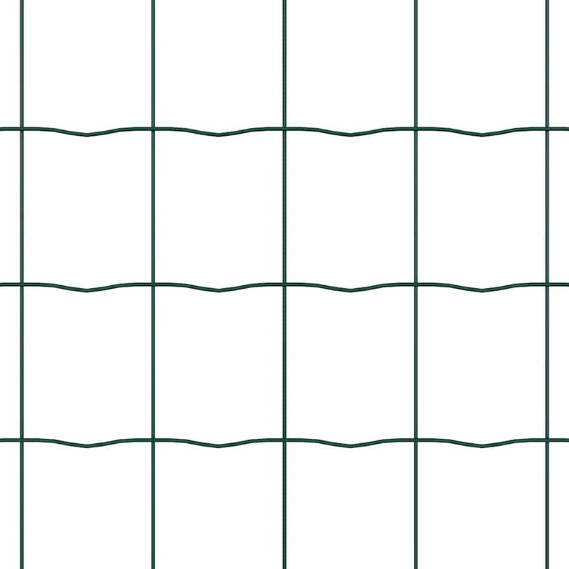 vidaXL Kerítés oszlopokkal Zöld 0,6 x 10 m Acél