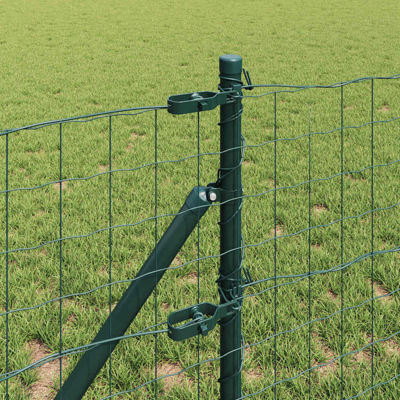 vidaXL Kerítés oszlopokkal Zöld 0,6 x 10 m Acél