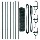 vidaXL Kerítés oszlopokkal Zöld 1 x 10 m Acél