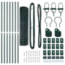 vidaXL Kerítés oszlopokkal Zöld 1.2 x 10 m Acél