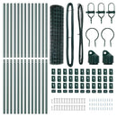 vidaXL Kerítés oszlopokkal Zöld 1.2 x 25 m Acél