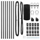 vidaXL Kerítés oszlopokkal Szürke 0,4 x 10 m Acél