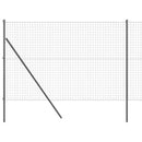 vidaXL Kerítés oszlopokkal Szürke 1.5 x 10 m Acél