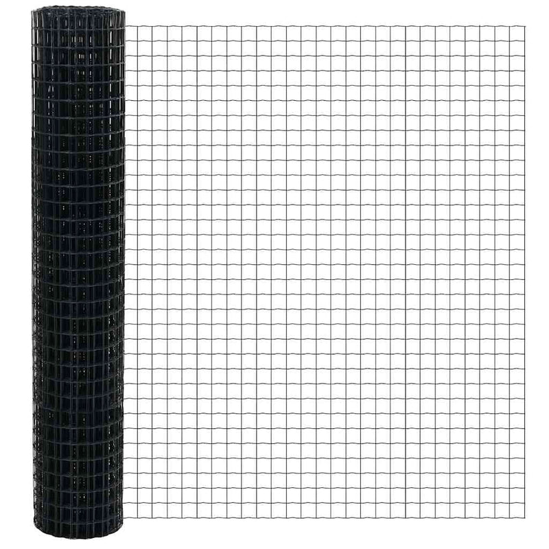vidaXL Kerítés oszlopokkal Szürke 1.5 x 10 m Acél