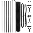 vidaXL Kerítés oszlopokkal Szürke 1.6 x 10 m Acél