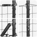 vidaXL Kerítés oszlopokkal Szürke 1 x 10 m Acél