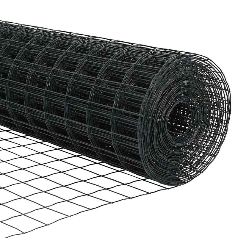 vidaXL Kerítés oszlopokkal Szürke 1 x 10 m Acél
