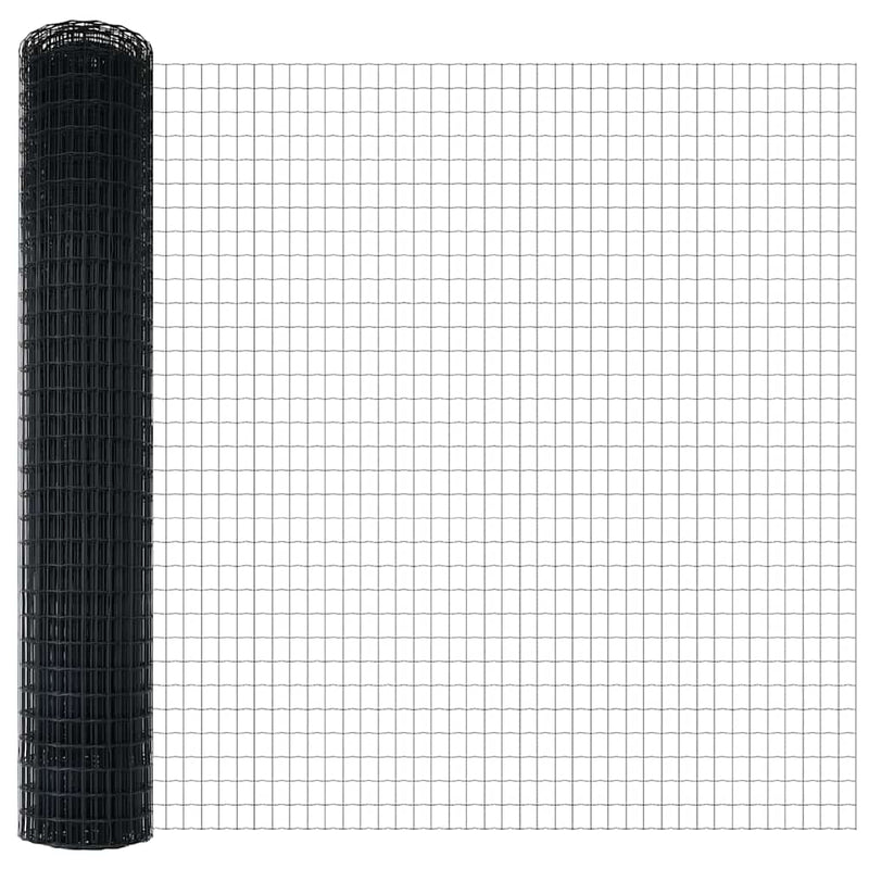 vidaXL Kerítés oszlopokkal Szürke 1.5 x 10 m Acél