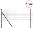 vidaXL Talajra rögzíthető hegesztett drótkerítés 10 x 0,6 m (Sz x M)