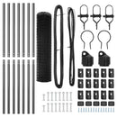 vidaXL Kerítés oszlopokkal Szürke 1 x 10 m Acél