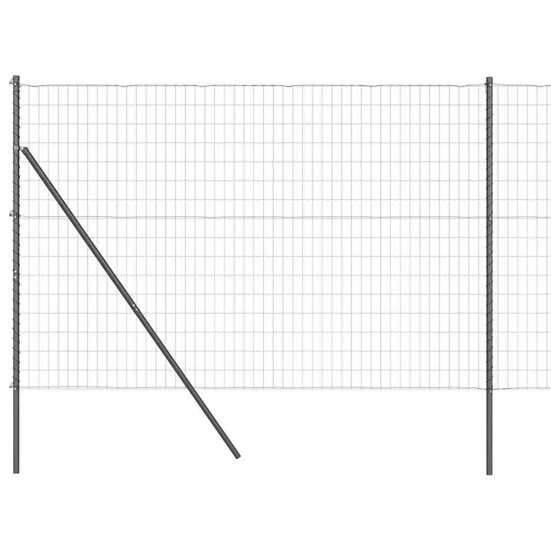 vidaXL Kerítés oszlopokkal Szürke 1.5 x 10 m Acél